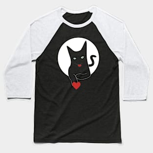 Black Cat Baseball T-Shirt